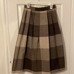 Plaid Wool Skirt